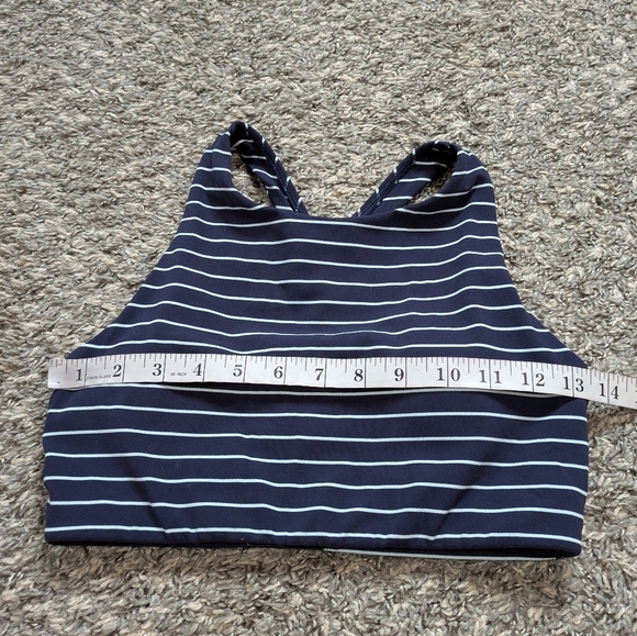 Athleta Blue High Neck Racerback Sports Bra S - Picture 8 of 8
